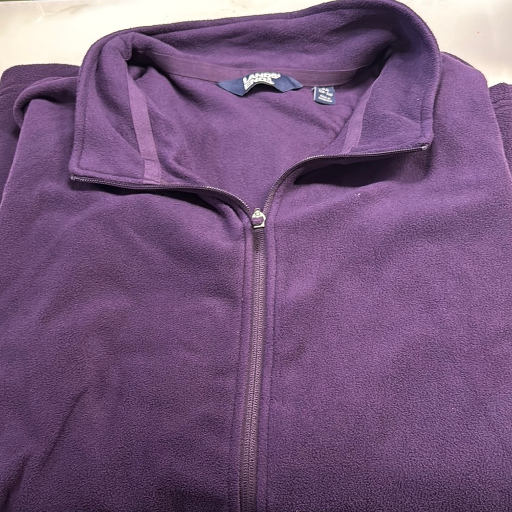 Lands' End Purple Fleece Jacket